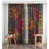 Popular Handicrafts Tende da finestra indiane con motivo mandala, stile hippie, gypsy tinte con sole bohémien, luna, bellissimi tendaggi, camera da letto, soggiorno, balcone, mantovana dorata