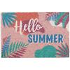 Relaxdays Zerbino Ingresso Casa "Hello Summer", Tappetino 60x40 cm in Fibra di Cocco, Tappeto Interni & Esterni,Colorato
