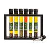 Tilz - Set regalo con olio d'oliva infuso - 6 x 40 ml aromatizzato, olio da cucina/olio per immersione pane, olio di basilico, olio di aglio, olio di peperoncino, olio di limone, rosmarino, origano,