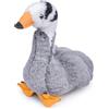 Tiny Heart Peluche a forma di oca selvatica 11.8in, peluche a forma di anatra morbida, serie di simulazione, peluche a forma di oca selvatica, cuscino per bambola per bambini e grigio