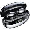 EXBERT Auricolari wireless, ultra-leggeri, intelligenti, piccoli, stereo, con bassi potenziati, microfono con cancellazione del rumore, batteria fino a 6 ore, cuffie in-ear wireless per iOS/
