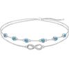 Cosie Lily Bracciale Donna Argento 925 Pietre Nascita Infinito Bracciale Gioielli Donna Doppia Catena Bracciale Cuore Regalo Donna Compleanno per Moglie Mamma Fidanzata Amica