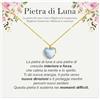 Bramart Collana Pietra di Luna Regali per lei in Argento Sterling 925 Idea Regalo per Ragazza Natale Compleanno Collane Figlia Mamma Sorella - Cofanetto DEDICA incluso (Cuore pietra di luna oro)