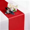 HSTWODE 1 runner da tavola in raso, lunghezza 30,5 x 274,3 cm, runner da tavola per matrimoni, feste di compleanno, banchetti, decorazioni (rosso alto)