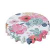 Geroclonup Tovaglia floreale rosa rotonda 152 cm con fiori rosa primaverile tovaglia decorativa con resistente alle pieghe, per casa, cucina, tavolo da pranzo, feste all'aperto, picnic