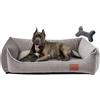 FUUFEE Cuccia Cane Interno | 100 x 80 cm | Letto Per Cani E Gatti Di Taglia Grande | Lavabile Brandina Per Cani | Rivestimento Sfoderabile Con Cerniera