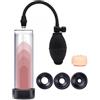 Tenlhi Pompa Pene Manuale con Giocattolo in Silicone e 3 Guarnizioni Estensore Pene con Manometro e Scala Sex Toy per Uomo per Allenamento dell'Erezione (Negative,B)