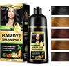 CCKULOOB Black Hair Dye Shampoo 3 in 1, Shampoo Tintura Capelli Neri Istantanea, Brown Hair Dye Shampoos Istantaneo copertura naturale per capelli grigi per Uomini e Donne - 500ML (Nero)