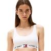 Tommy Hilfiger Donna Bralette Unlined con Fascia con Logo, Bianco (White), XL
