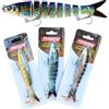 MKNZOME Esche da Pesca Multi-Snodate, Artificiali Spinning da Pesca a Lento Affondamento, Kit di Esche Galleggianti con Amo Ancoretto Segmentato per Persico, Trota, Lucioperca, Luccio