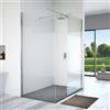 Parama Doppia parete doccia walk-in 80x100cm con supporto a T vetro 8mm opaco anticalcare h200 | Lazaros