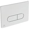 Ideal Standard placca di comando bianca doppio tasto Oleas M1 cromato