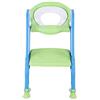 HEEPDD Scala per WC per bambini per addestramento al vasino, sedile rigido regolabile, per abitudine al bagno indipendente, materiale PP di alta qualità (blu verde)
