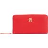 Tommy Hilfiger Donna Portafoglio Logotape con Zip, Rosso (Primary Red), Taglia Unica