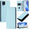 DENDICO Cover per Samsung Galaxy A12 4G / Galaxy M12, Custodia in PU Pelle Portafoglio con Blocco RFID, Chiusura Magnetica Cover per Samsung A12 4G / Galaxy M12, Blu
