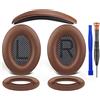 SOULWIT Cuscinetti Auricolari + Fascia + Protezione in Silicone per i Padiglioni Auricolari, Kit di Ricambio per Bose QuietComfort 35 QC35, QC35 ii Cuffie(Caffè)