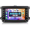CAMECHO [1+32G] CAMECHO Android 13 Autoradio per VW Polo Touran Golf 5 Golf 6 Skoda Passat Tiguan,7 Pollici HD TouchScreen Schermo Navigatore con Mirror Link WiFi RDS FM USB Bluetooth Comandi al Volante-p2