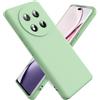 Ikziwreo Cover per Honor Magic 7 Lite 5G,Custodia in Silicone Morbido TPU Liquido,Case Protettiva Gomma Antiurto - Verde Matcha