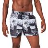 Arena M Icons Team Stripe Allover, Pantaloncini Uomo, Black Multi-Black Multi-White