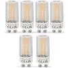 NICEOO GU10 3,5W Lampadine LED Sostituzione 50W Alogena, Bianco Caldo 3000K, 385 Lumen, 230V Lampadina Mais T22 A Forma Cilindrica Trasparente, Angolo a Fascio 360°, Non Dimmerabile, pacco da 6