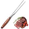 Nokwocy Forchetta per la Carne,Forchetta per la Carne in Acciaio Inossidabile da 30 cm con Manico in Legno,Forchette Acciaio inox,per Bistecche,Arrostiti,Pollo alla Griglia e Verdure,per Girare e Fissare