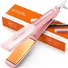 Faszin Piastra per Capelli Professionale Faszin, Piastre in Titanio Larghe 42mm con Ioni Negativi, Riscaldamento Rapido 30s, Display Temperatura, 11 Livelli di Temperatura (130-230℃)(Rosa)