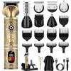 XkuiHF Tagliacapelli Professionale 6-in-1 per Uomo - Trimmer Barba & Corpo con Lama in T | Regolabarba Elettrico, Macchinetta per Peli Naso | Kit Completo per Barba e Capelli con Accessori