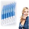 Hundredweat 60 pezzi di Bastoncini per la Pulizia dei Denti, Forma Curva Scovolino Denti,Spazzolini Scovolini Silicone,Strumento per la Pulizia Dello Spazzolino da Denti,per Pulire e Massaggiare la Bocca