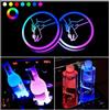 JKCUYOO 2PCS LED Cup Holder luci per auto,7 colori che cambiano USB di ricarica portabicchieri inserire sottobicchieri,Sottobicchieri per auto a LED,Tazza luminescente Pad Atmosfera interna Lampada Luce