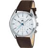 Breil Orologio TW1609 UOMO MANTA CITY quadrante MONO-COLORE BIANCO movimento CRONOGRAFO QUARZO e CINTURINO PELLE DI VITELLO MARRONE