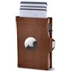 SF SCOFIELD Airtag - Portafoglio da uomo con protezione RFID, per 9-10 carte, portamonete da uomo, portamonete per Apple Air Tag, piccolo, Marrone vintage - marrone caramello, Mini scomparto