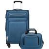 COOLIFE Valigia Trolley Morbida 66cm e 1 Borsa a Tracolla Grande