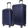TRVLMORE Set Valigie Set 2 Valigie - Valigia Trolley - Set Trolley da Viaggio - Kit Valigie da Viaggio - Valige Set - Valigia per il Bagaglio a Mano e Valigia Grande - Blu