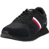 Tommy Hilfiger Runner Evo Mix Ess Fm0fm04886, Sneaker da corsa Uomo, Nero, 44 EU