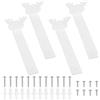 kebitedamai 4 Pz Staffe per Mensole Pesanti, 25,5 cm Reggimensola Carichi Pesanti, Supporti per Mensole, Reggi Mensola da Muro, Staffe a L, Staffe Angolari Galleggianti per Casa Ufficio(Bianco/Corna/25,5 cm)