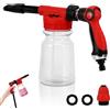Youool Foam Gun Car Wash 1000ml, 2 in 1 Lancia Schiuma Regolabile, Pistola Schiuma per Pulizia Auto Cannone Schiuma Attacco Tubo da Giardino per Pulizia Auto e Moto Giardini (Rosso)