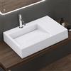 doporro Lavabo in ghisa minerale, sospeso, bianco, Colossum11, lavandino in ghisa minerale, Dimensioni: 75 x 50 x 13 cm