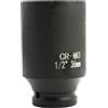 Flewdart bussola lunga esagonale 1/2 36mm, chiave a bussola 36 mm 1/2, Lunghezza 78 mm, acciaio al cromo molibdeno, CR-MO (36mm)