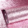 ReWallpaper Carta Adesiva Glitterata Rosa Pellicola Adesiva per Mobili Carta Da Parati Cameretta Ragazza 40CMx3M Rosa Rotolo Adesivo Decorativo Parete per Sfondo Festa Glitterato Bricolage