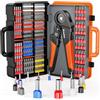 Preciva Pinza Crimpatrice con 1300pezzi，Capicorda Da 0,08-16mm² ， Regolabili，Pinza Capicorda， Crimpatrice Puntalini，Terminali Elettrici A Crimpare， Kit Elettricista Per Uso Industriale E Fai-Da-Te