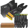 Aozzy Set di 40 lame per sega multitool per legno, 5 lame oscillanti multitool Titanium, strumento multifunzione oscillante compatibile con Fein Multimaster Porter Rockwell Cable Bosch