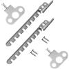 TopHomer 2 blocchi regolabili per finestre a battente, regolatore di inclinazione per finestre, adatto per finestre o porte in legno/metallo, plastica rigida, 8 slot (18 cm regolabile)