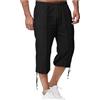 Generic Pantaloni da Jogging da Uomo in Cotone Primaverile Estivo, Pantaloni Larghi e Casual da Vacanza in Spiaggia Completo Maglina