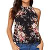 PRJN Canotta da Donna con Scollo all'Americana Top in Cotone Morbido Camicia Senza Maniche Estiva Top da Donna con Collo Alto Canotta Estiva sul Retro Camicie Canotta Casual Top Camicia