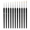 TNSOYCA 11 Pezzi Set di Pennelli,Set Pennelli per Dipingere, Per Pittura Ad Olio, Miniatura, Acquerello, Modello, Modellismo, Chiodo, Acquerellare Piccoli Dettagli Fini