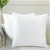 Encasa XO Encasa Homes Set 2 pezzi di coperture ammortizzanti in VELLUTO (45x45 cm), Bianco- semplici, resistenti, morbide e liscie, lavabili, a grandi quadrati decorativi, cuscino federa per divano, sofa