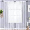 Alaoo Tende Trasparenti, 2 Pezzi Tende Trasparenti in Voile, Curtains Bianche con Passanti Morbidi Finestre, per Soggiorno Camera Cameretta Balcone Finestra (142x230cm)