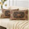Miuyunya Set di 2 Federe per Cuscini da Esterno Impermeabili 30 X 50 cm Boho Etnico Moderno Cuscini Divano Mandala Floreale Bohémien Decorativo per Camera da Letto Divano Giardino