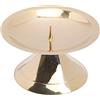 NKlaus candeliere in ottone dorato lucido rotondo Ø 9cm con picco altezza: 5cm base Ø 6,5cm. 10969