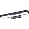 Lightess Lampada Specchio Bagno 40CM 12W Lampada da Specchio Bagno a LED, IP44 1100lm Luci per Specchio Trucco, 6000K Bianco Freddo con Interruttore Luce Armadio Applique da Parete Nero